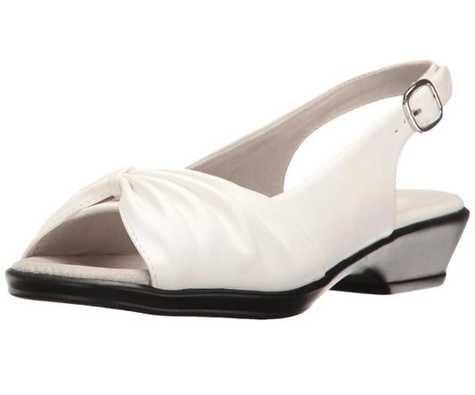 Easy Street womens size 11 M Fantasia healed sandals white 1.25” heel