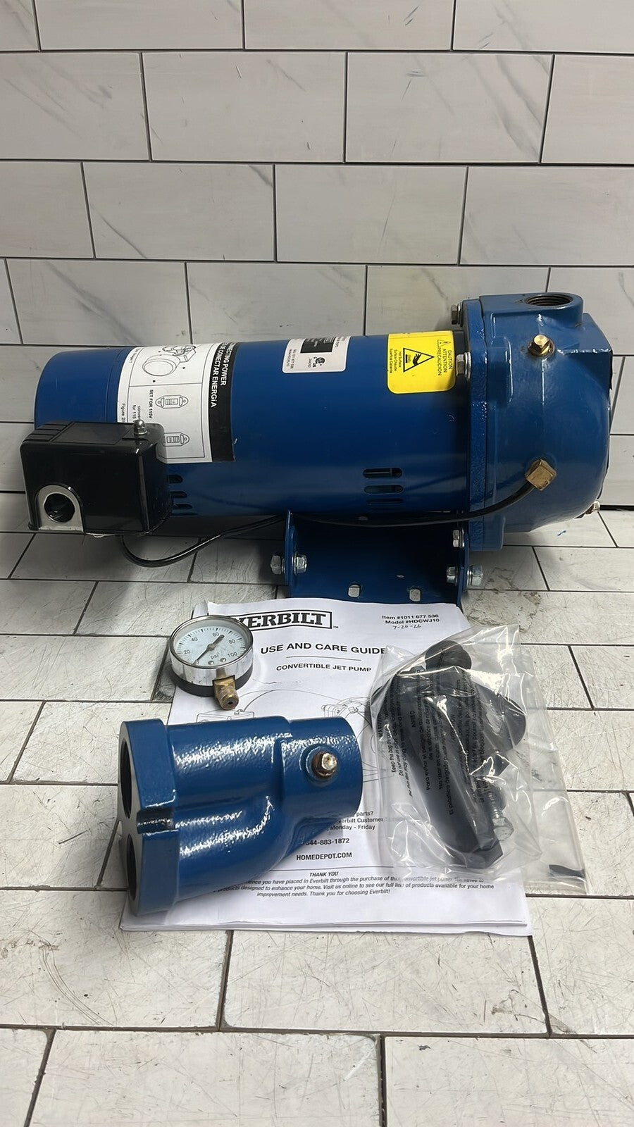 Everbilt HDCWJ10, 1 HP Professional Convertible Jet Pump *PARTS ONLY*