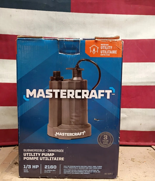Mastercraft 1/3-HP Submersible Electric Utility Pump Open Box