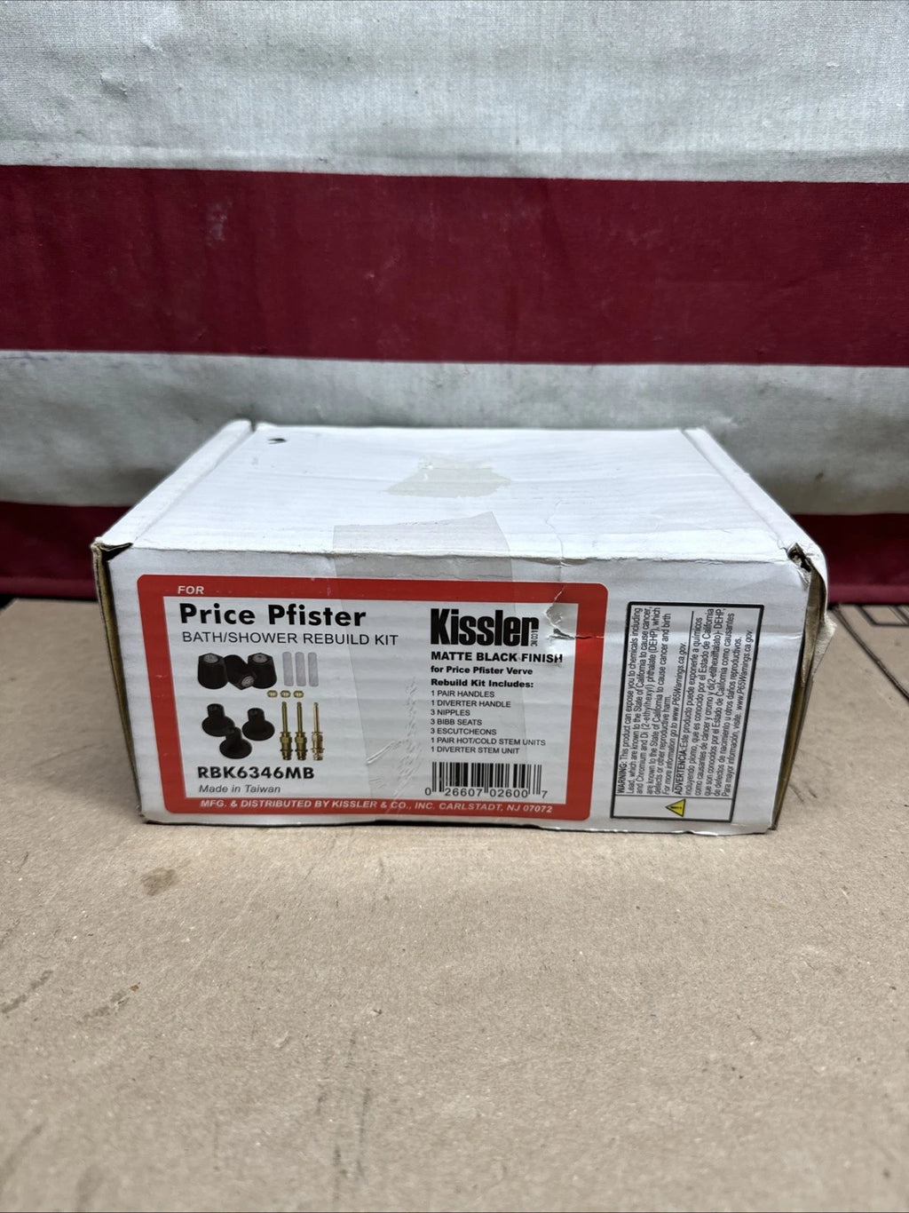 Kissler RBK6346MB Replacement Pfister Bath/Shower Rebuild Kit - Matte Black