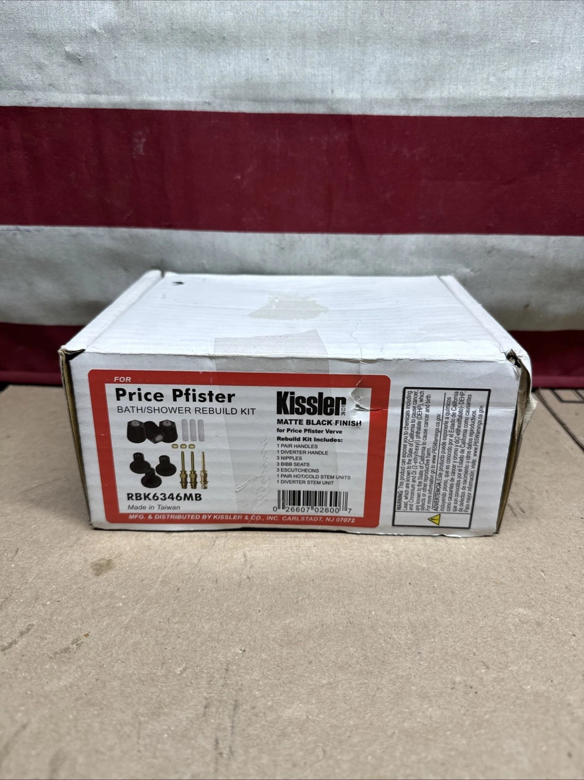 Kissler RBK6346MB Replacement Pfister Bath/Shower Rebuild Kit - Matte Black