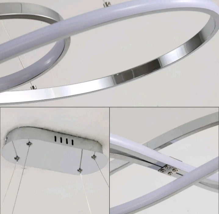 Modern 3000K-6000K Chandelier 39.4 inch 54W Dimmable with Remote Control Ceil...