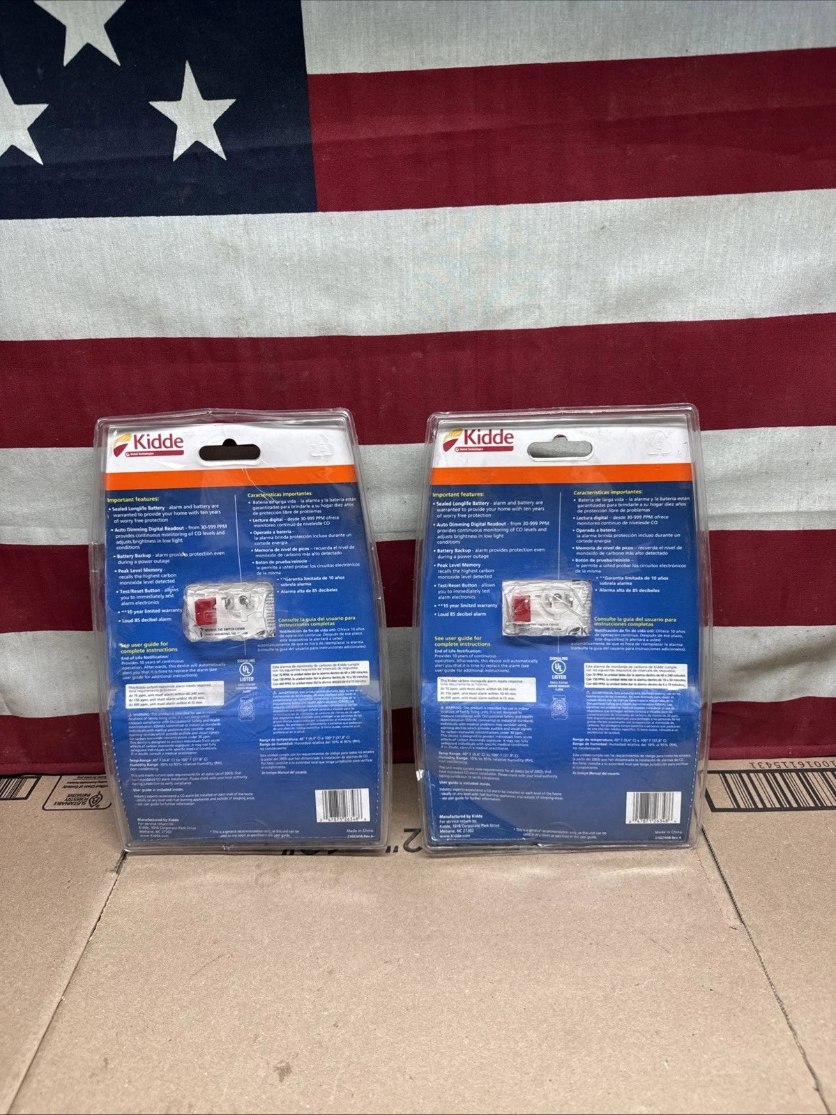 2 Pack Kidde Carbon Monoxide Detector, Plug In Wall with 10-Year Battery Backup