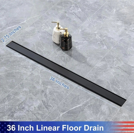 RAINLEX 36 in. Stainless Steel Linear Shower Drain with Tile-in Cover NO FEET