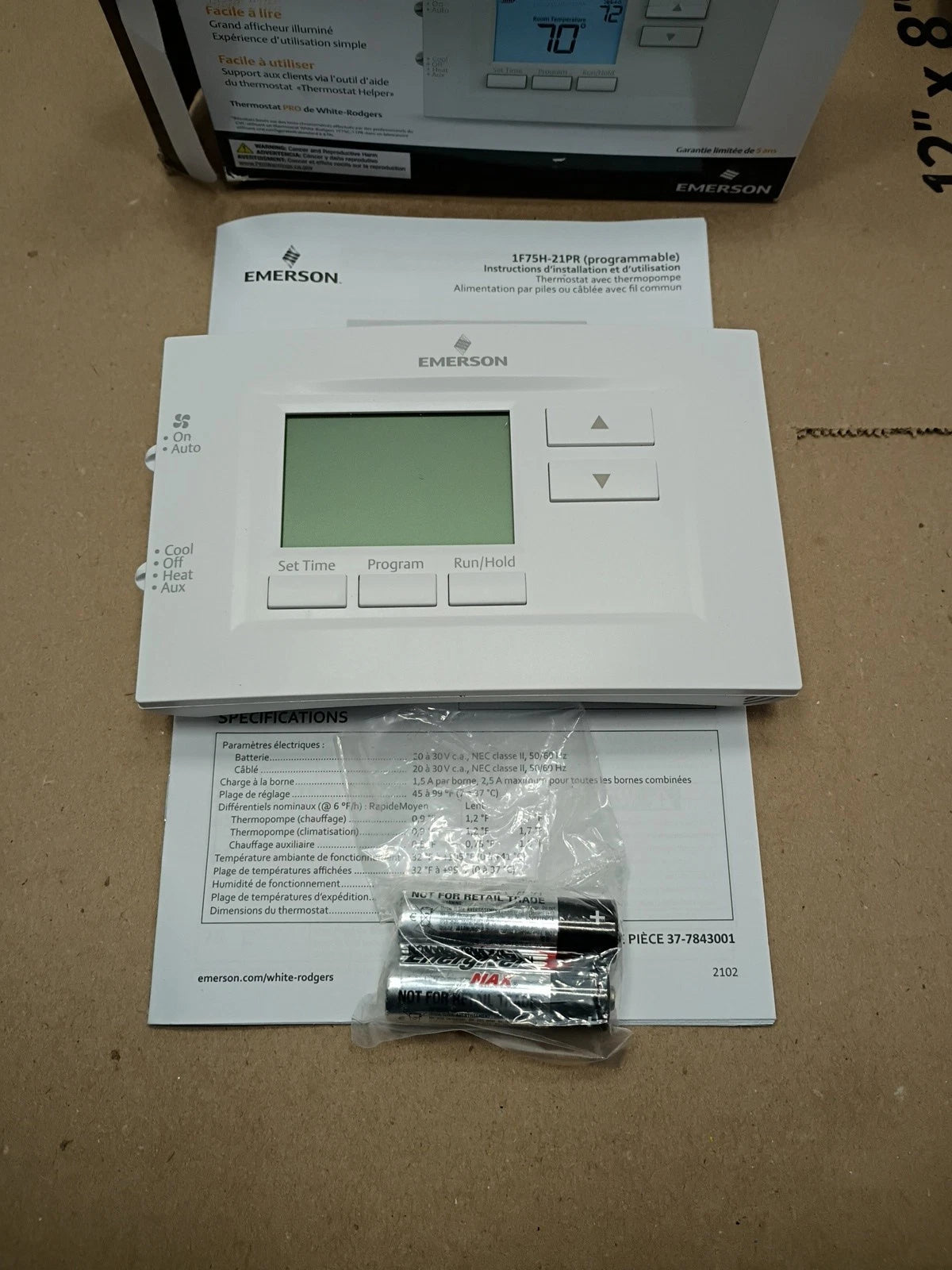 Thermostat Programmable 70 Series 1f75h-21pr 2 Chauffage -1cilmatisation Ob