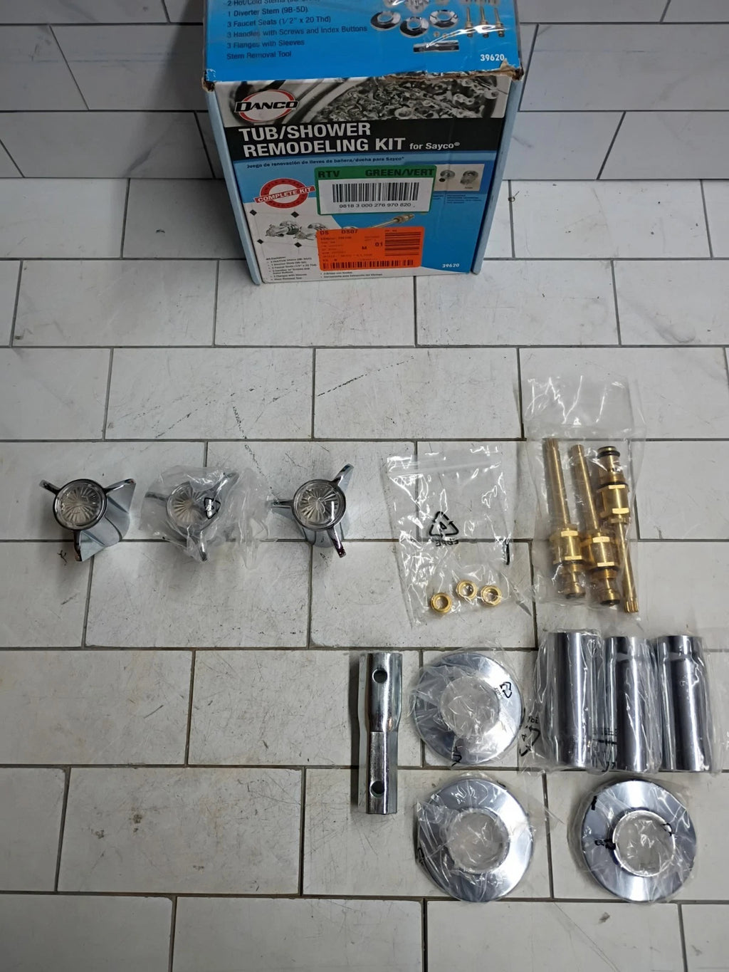 Danco 39620 Tub & Shower Trim Kit for Sayco Faucets 3-Handle Chrome Open Box.