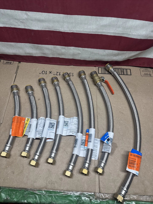 8 Pack SharkBite Water Heater Connectors 3/4 Push-Fit x 3/4 FIP Dia in. Read