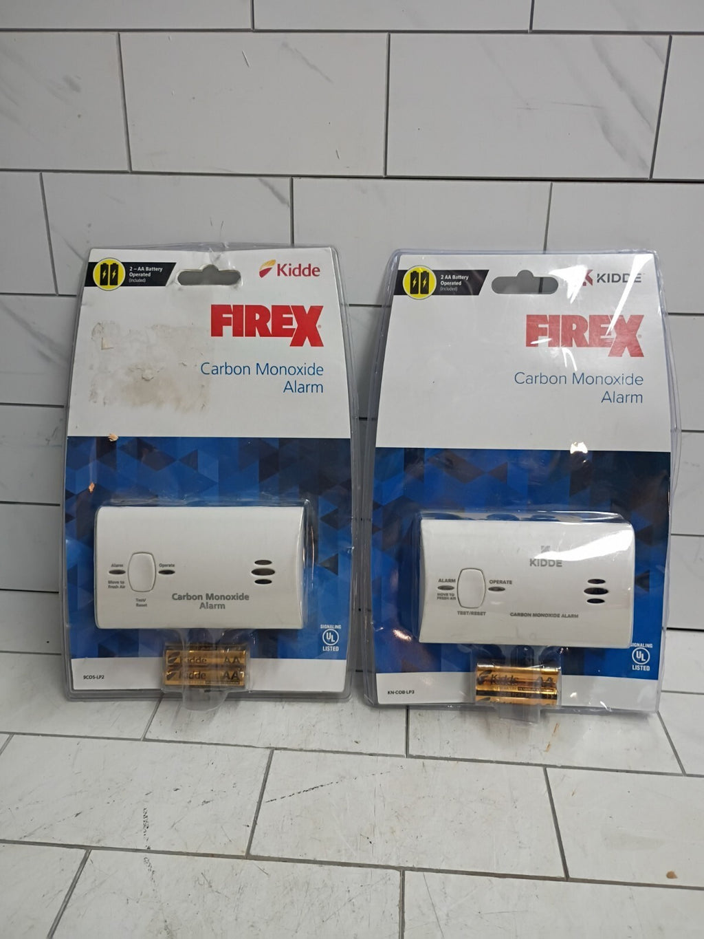 2pk/Kidde Firex Carbon Monoxide Detector, Battery Operated, CO Detector New