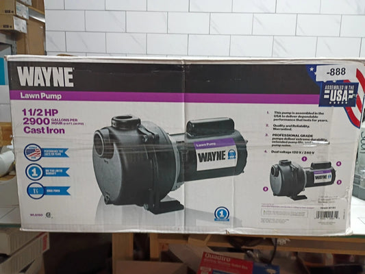 Wayne WLS150 1-1/2HP 230V Castiron Lawn Irrigation Sprinkler pump FOR PARTS ONLY