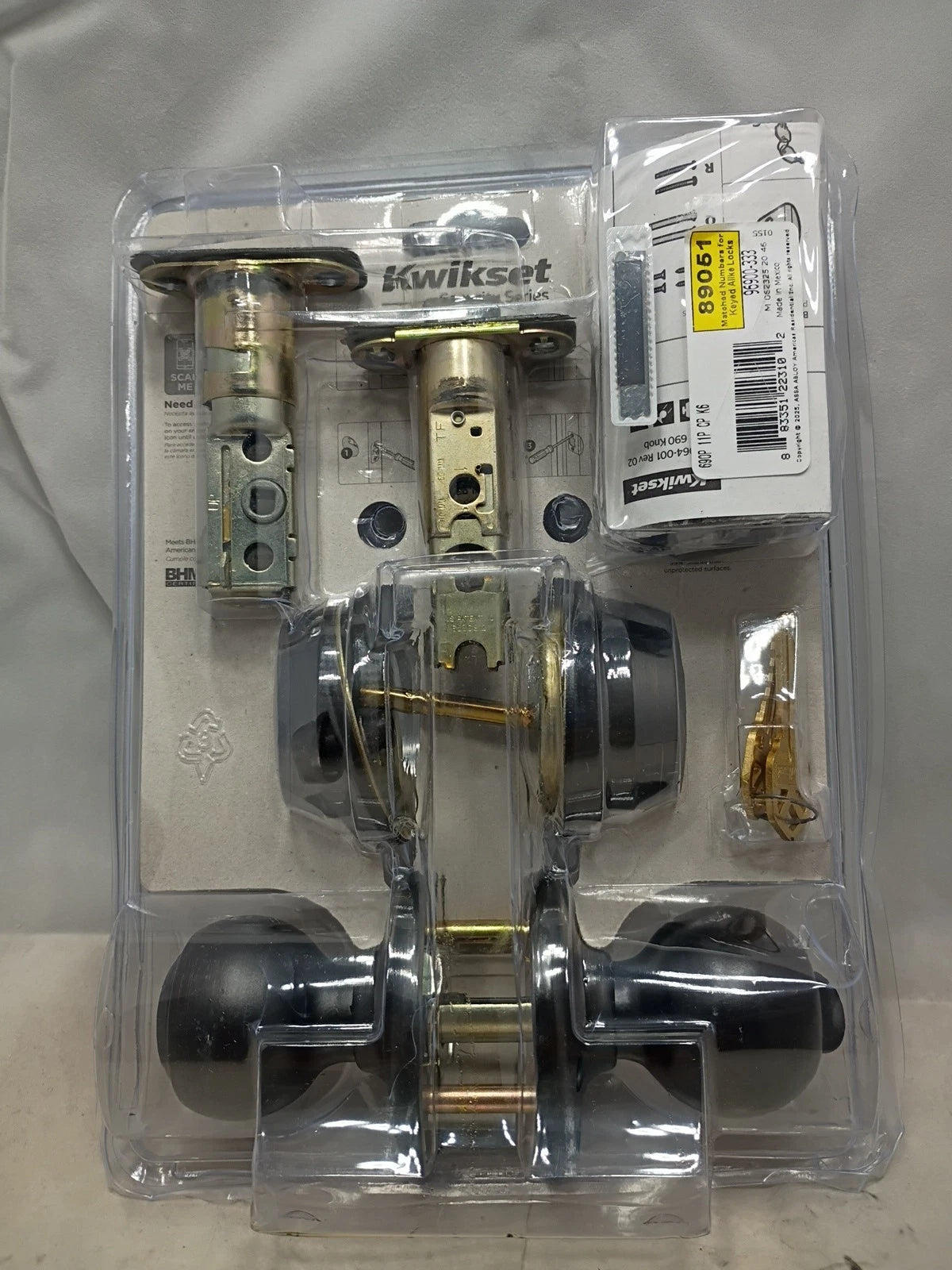 Kwikset Polo Venetian Bronze Deadbolt and Door Knob Combo 690P 11P CP K6 Kwikset