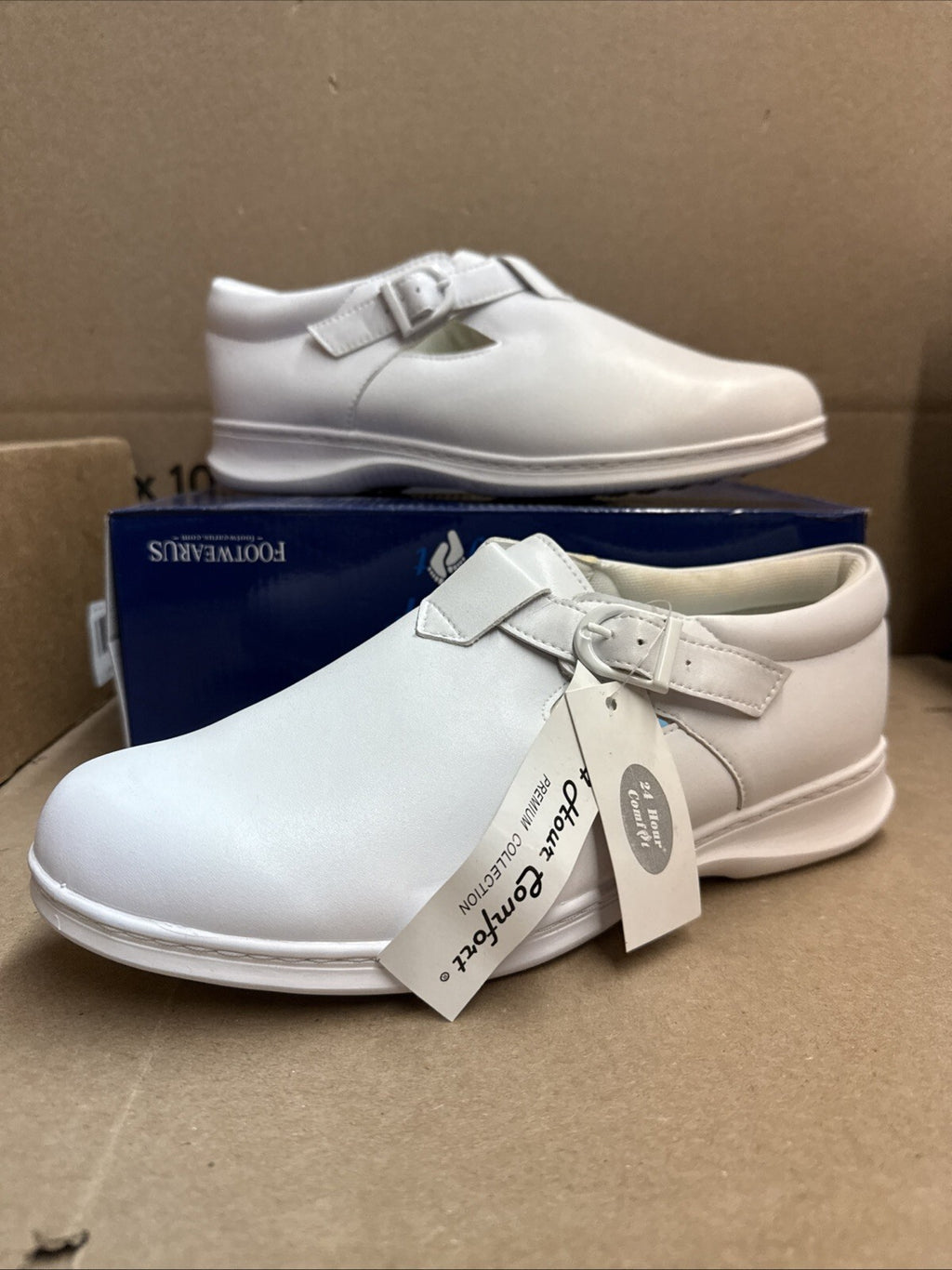 24 HOUR COMFORT Willa Women's Wide Width Leather Shoes size 10 nurse