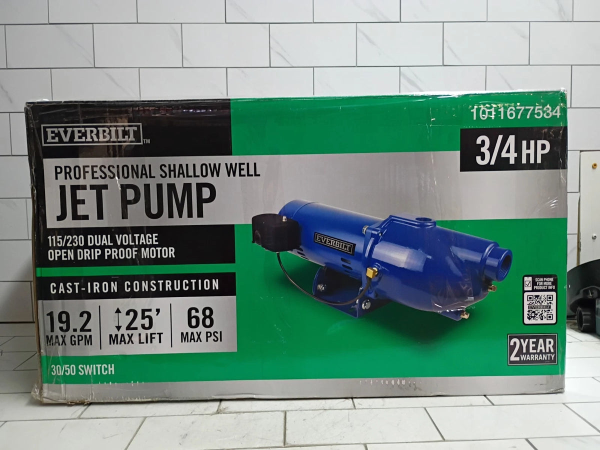Everbilt HDSWJ7 3/4 HP Cast Iron Shallow Well Jet Pump FOR PARTS