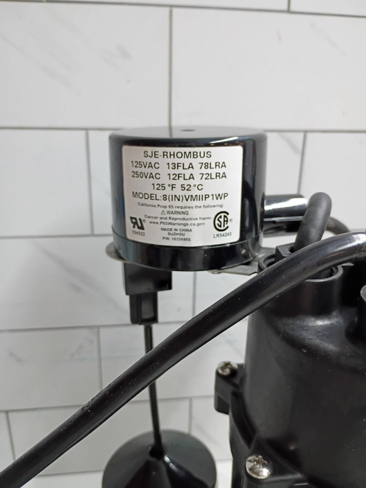 Everbilt 1/4 HP Aluminum Sump Pump Vertical Switch Open Box