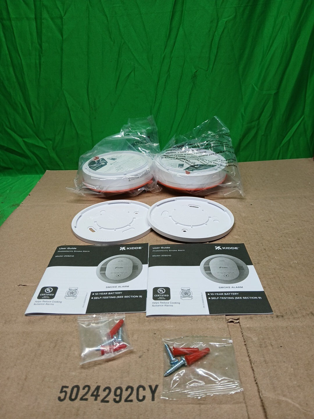 2 PACK Kidde Smoke Detector 10-Year Battery Powered LED Warning Light 20SD10.