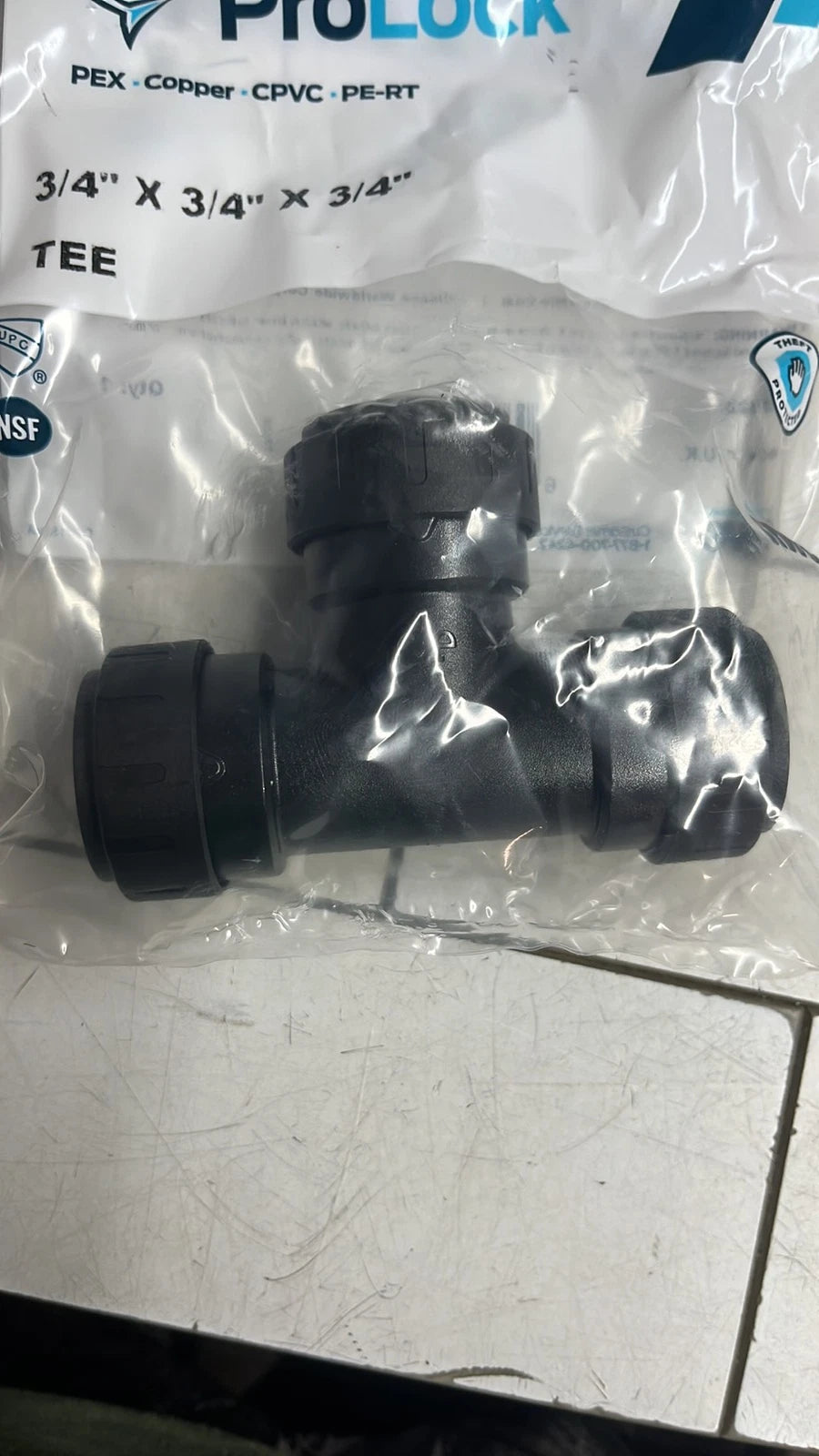 6PK SharkBite PL0822A ProLock 3/4 in. Push-to-Connect Plastic Coupling Fitting