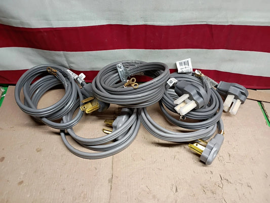 5PK HDX 627 833 Universal Dryer Cord Male-to-Female Gray 3-Wire 400W 10/3" x 6Ft