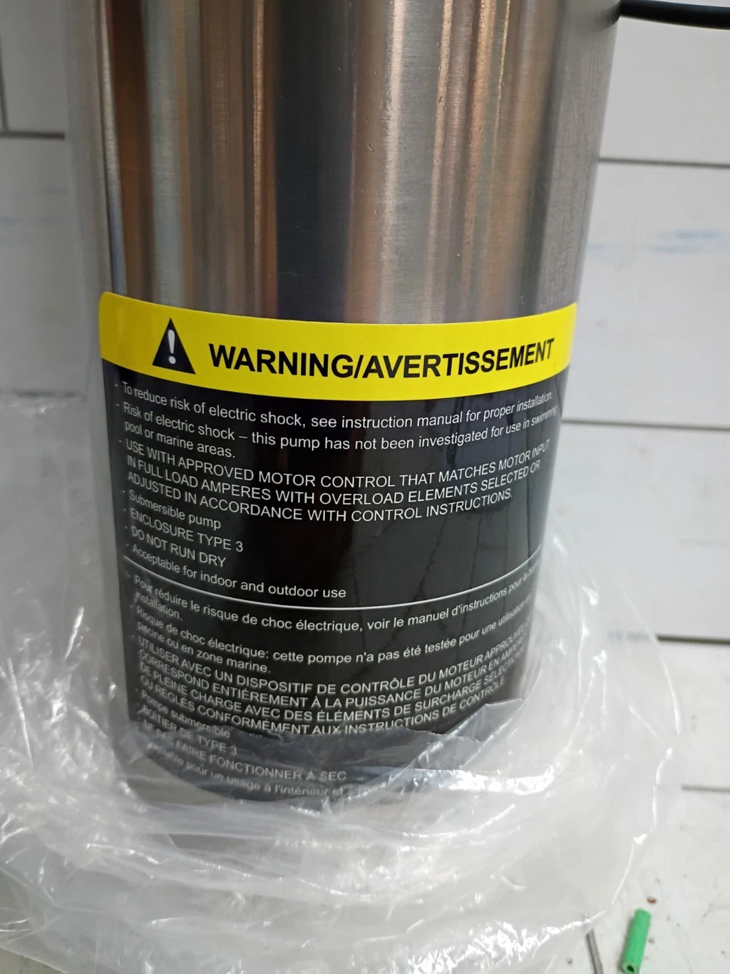 Mastercraft Deep Well Pump 2 or 3 wire 1/2 HP 230V 1300 GPH Open Box