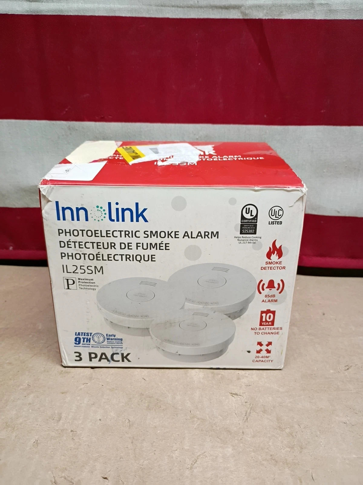 3PK Innolink IL25SM Smoke Alarm OB
