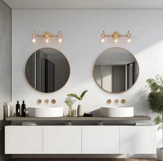 22 In Modern 3 Light Gold Vanity Light Fixture