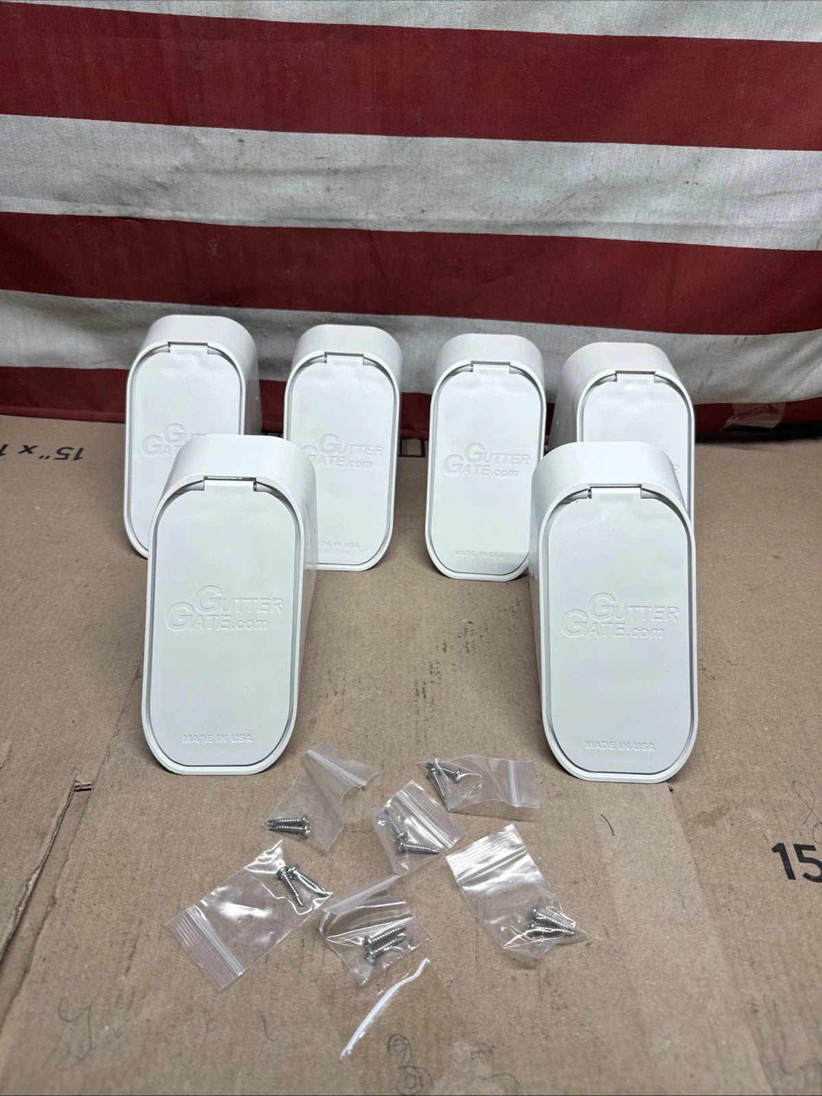 Lot Of 6 Type B 3 in. x 4 in. White Plastic Downspout Extension