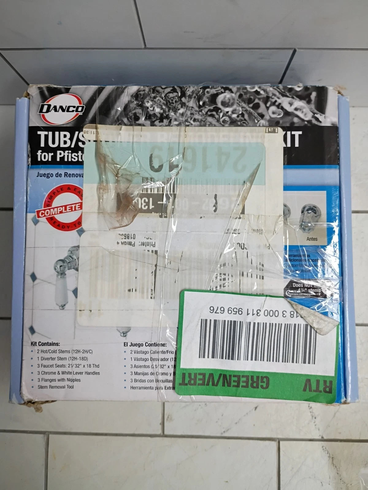 Danco Tub/Shower Remodeling Kit for Pfister - Porcelain Lever 39695 Open Box