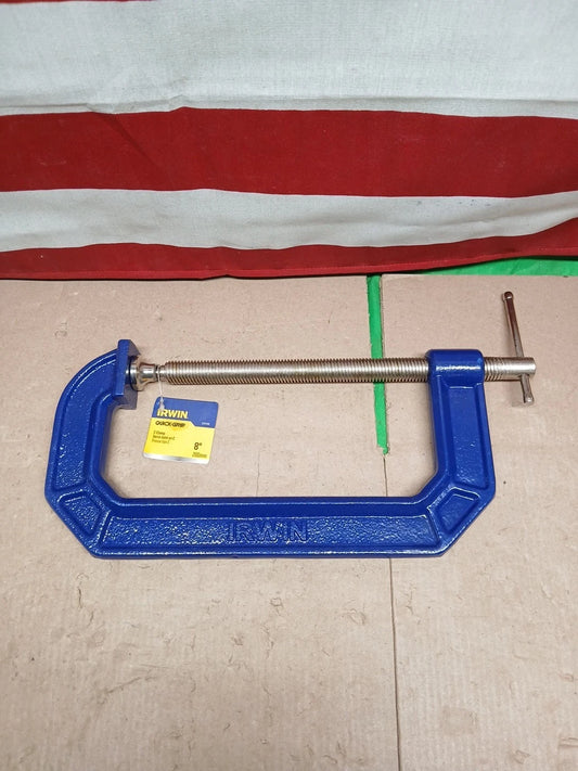 Irwin 225108 8-Inch 100-Series Quick-Grip Double-Rolled Thread C-Clamp