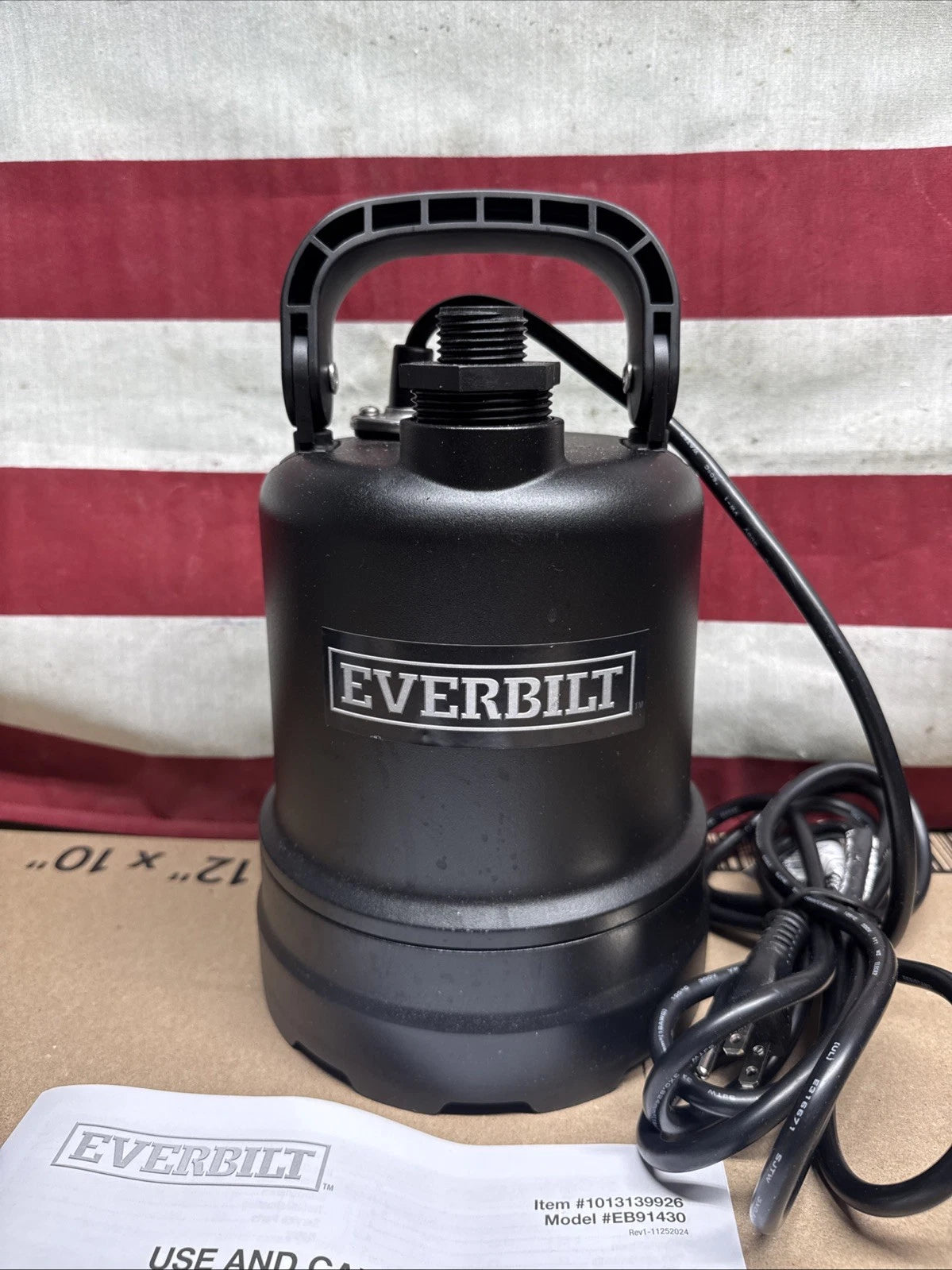 Everbilt 1/3 HP Submersible Aluminum Utility Pump NEW IN BOX