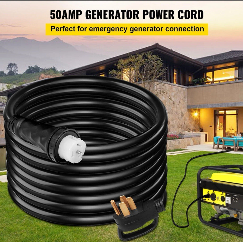 VEVOR 15 Feet Generator Extension Cord 50A 125/250V CS6364 Locking Connector