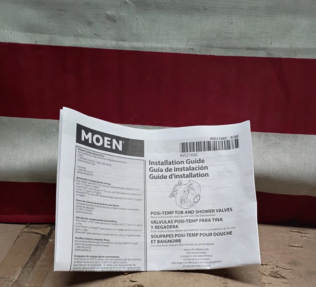 Moen 2520 Posi-Temp Pressure Balancing Shower Rough-In Valve, 1/2" CC Open Box