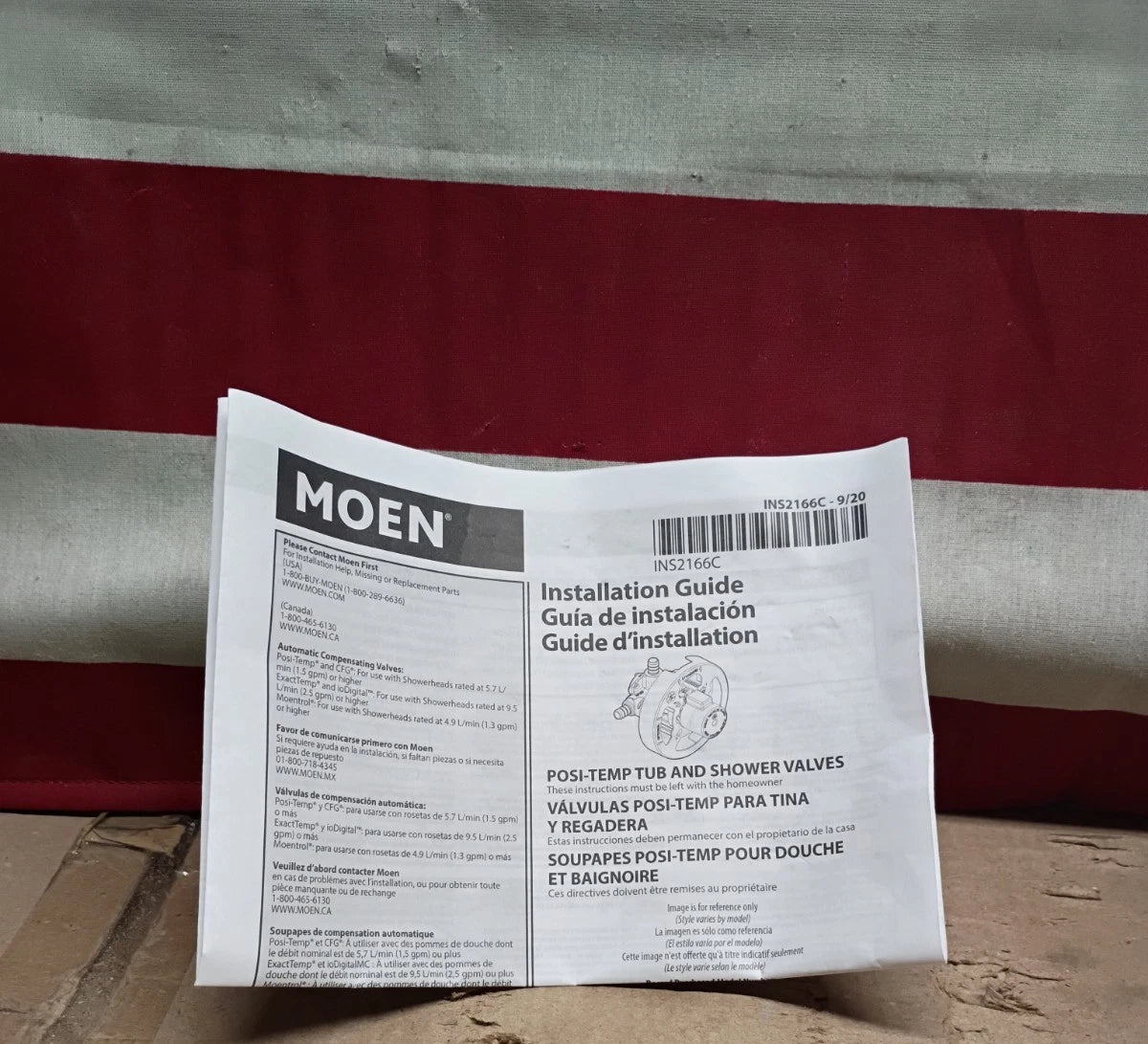 Moen 2520 Posi-Temp Pressure Balancing Shower Rough-In Valve, 1/2" CC Open Box