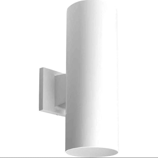 Progress Lighting Cylinder 5" White Modern LED Wall Lantern for Entry & Garage