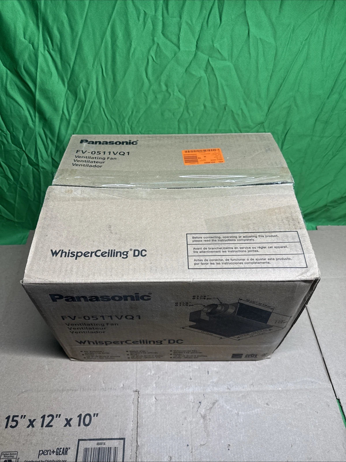 Panasonic FV-0511VQ1 WhisperCeiling DC Pick-A-Flow Ceiling Exhaust Fan Open Box