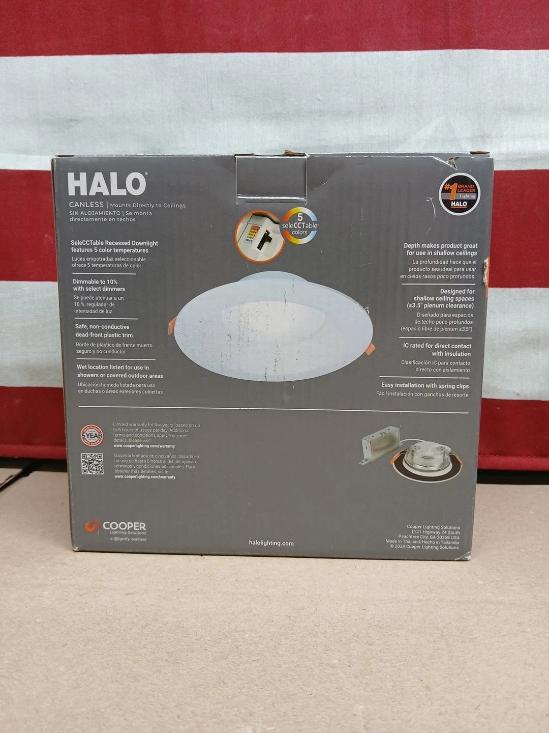 HALO LT 6-Inch Canless Indoor/Outdoor LED Downlight with Selectable Color
