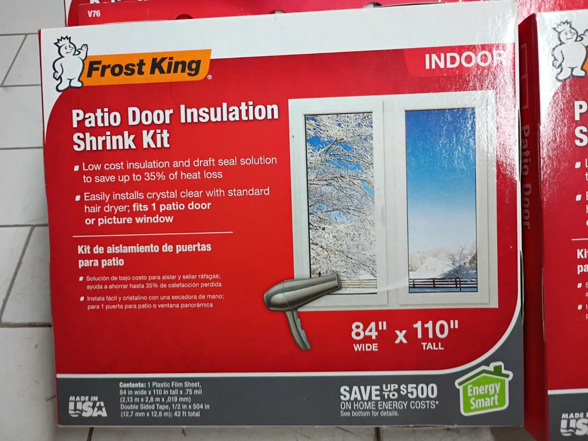 (10 Pack)Frost King Patio Door XL Window Insulation Shrink Kit Indoor 84" x 110"