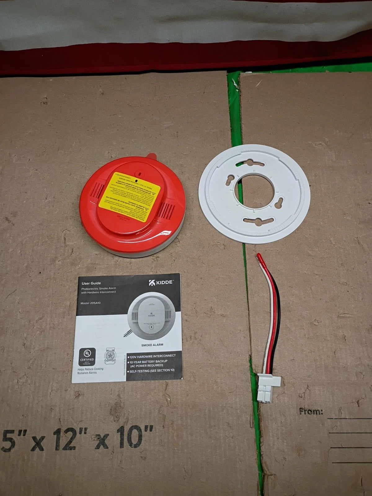 Kidde 20SA10 Hardwired Smoke Detector, 10-Year Battery , Interconnectable