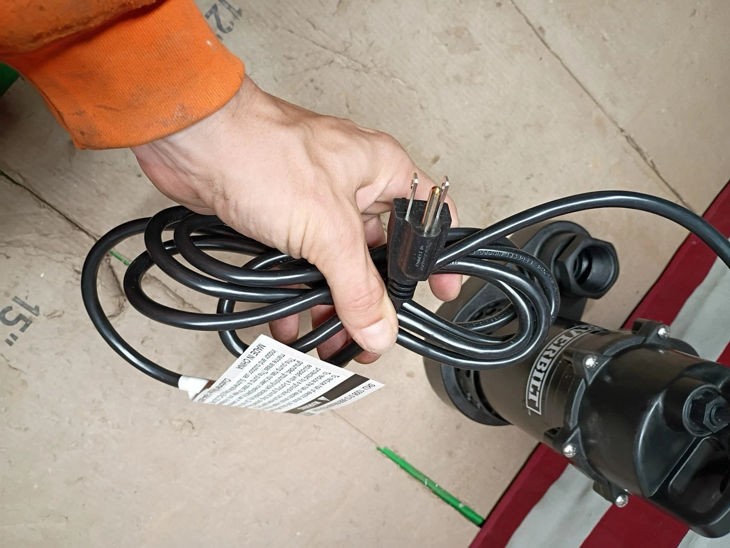 Everbilt HDSP50W 1/2 HP Submersible Aluminum Sump Pump with Tethered Switch