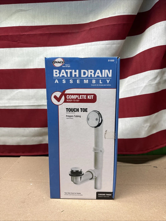 DANCO Touch-Toe Tub and Bath Drain Kit - Chrome - 51930