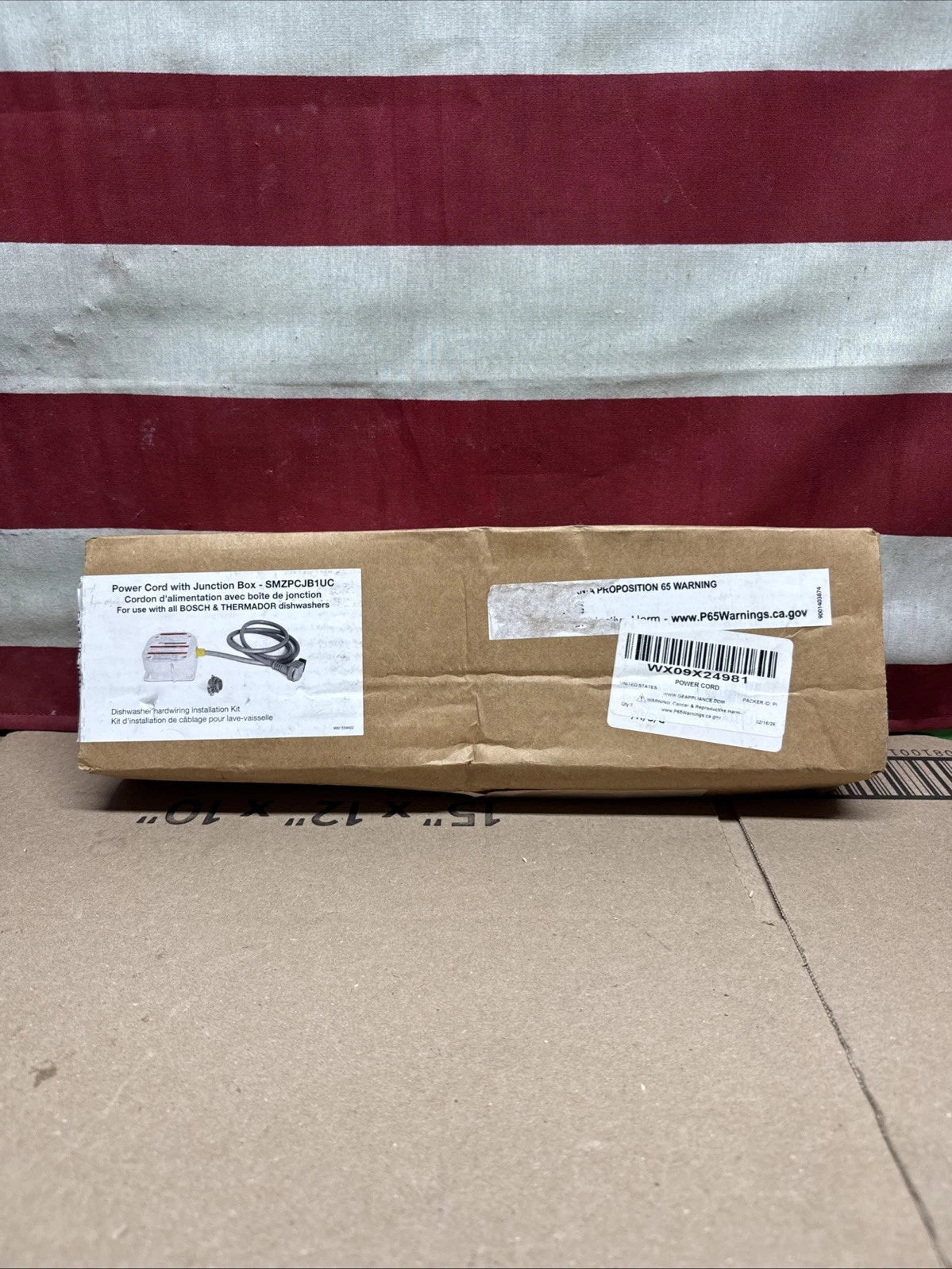 Bosch & Thermador Dishwasher SMZPCJB1UC power cord with junction box