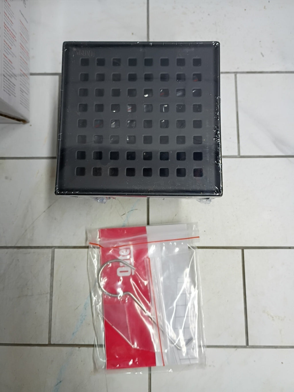 Oatey Designline 4" x 4" Square Matte Black Decorative Shower Drain Grate OB