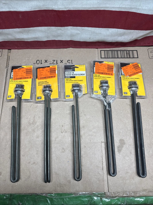 5PK Everbilt 5500W Low-Watt Density Fold-Back ScrewIn Alloy Water Heater Element