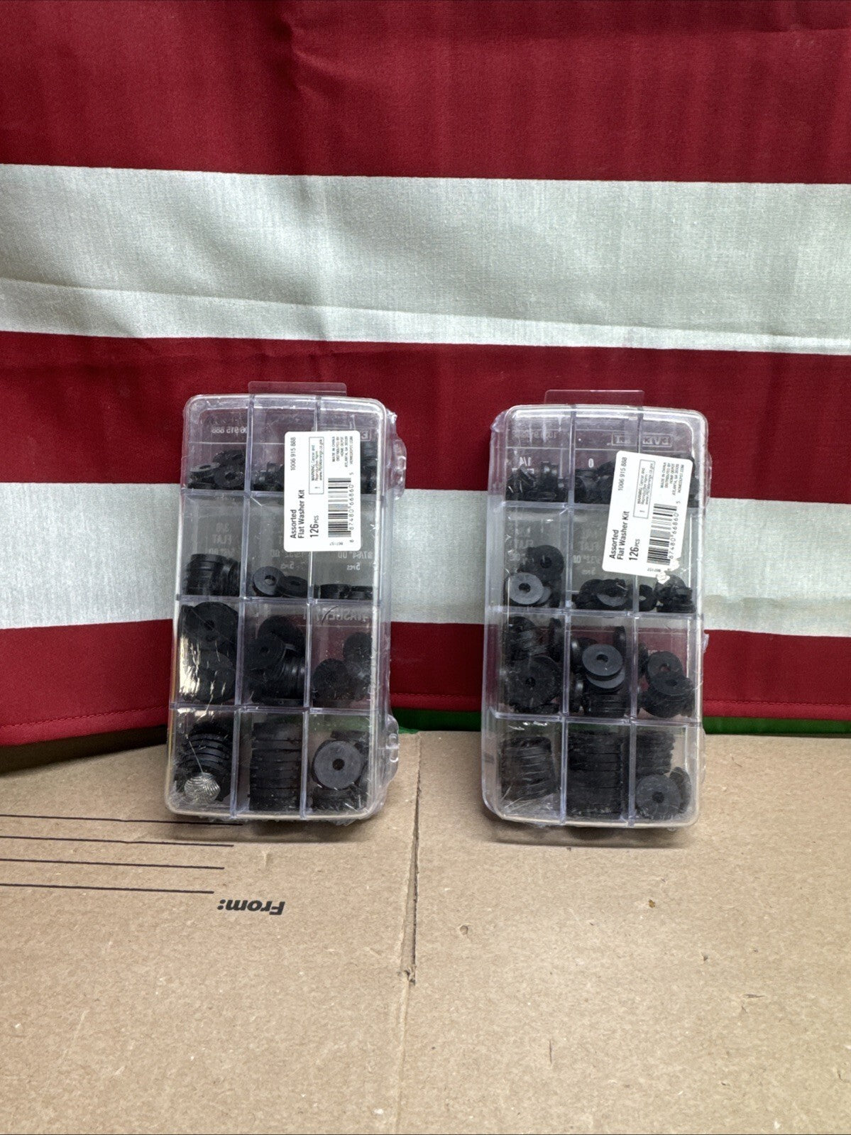 2PK Everbilt Flat Rubber Washer Pro Assortment Kit (126-Pieces)