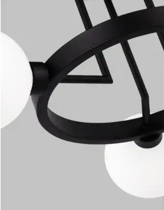 Visual Comfort Clybourn 3-Light Midnight Black Semi-Flush Mount 7761603-112 OB
