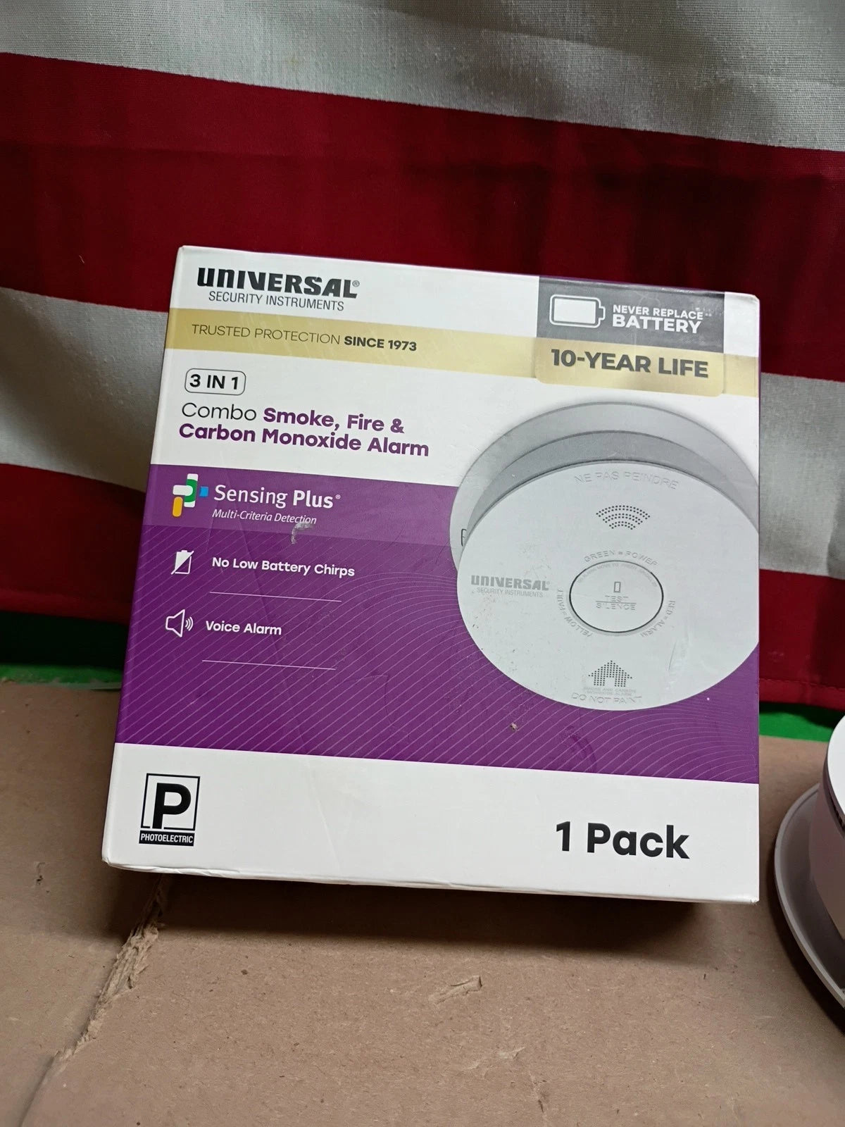 Universal 10-Year Battery Combo Smoke+Carbon Monoxide Detector Voice Alarm