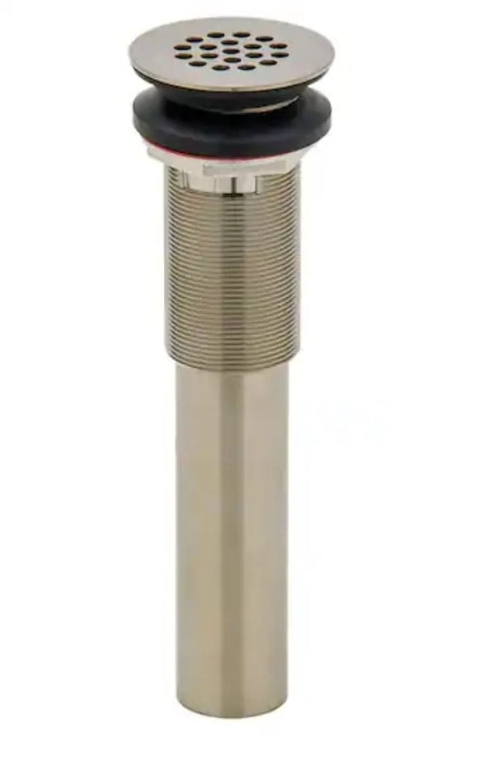 3pck 2-in-1 Brass Sink Grid Drain, Brushed Nickel