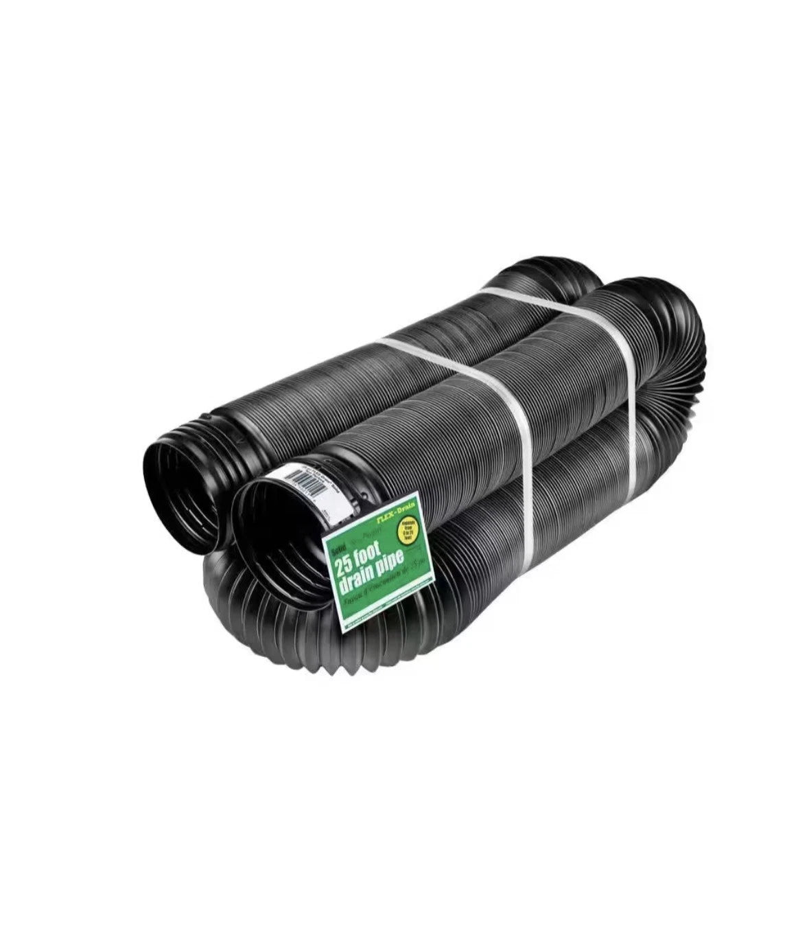 2PK Flex-Drain 51110 Flexible Landscaping PolyDrain Pipe 3.75 in. x 25’ LFeet