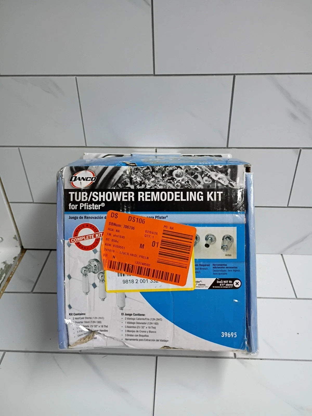 Danco 39695 Tub/Shower Remodeling Kit for Pfister -OB Complete Set.