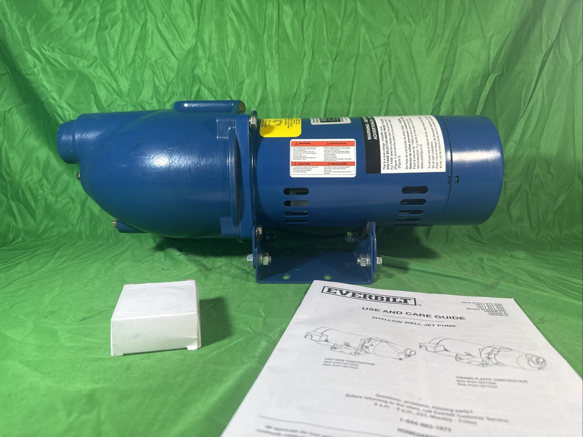 Everbilt Shallow Well Jet Pump Cast Iron 1/2HP HDSWJ5 Excellent Condition Tested