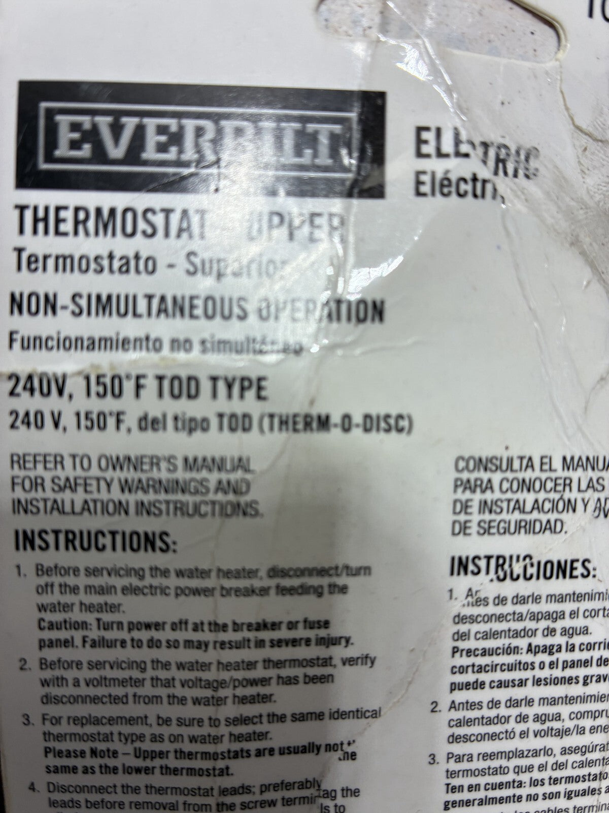8-PACK Water Heater Thermostat Upper Element Everbilt 240V 150F OPEN BOX