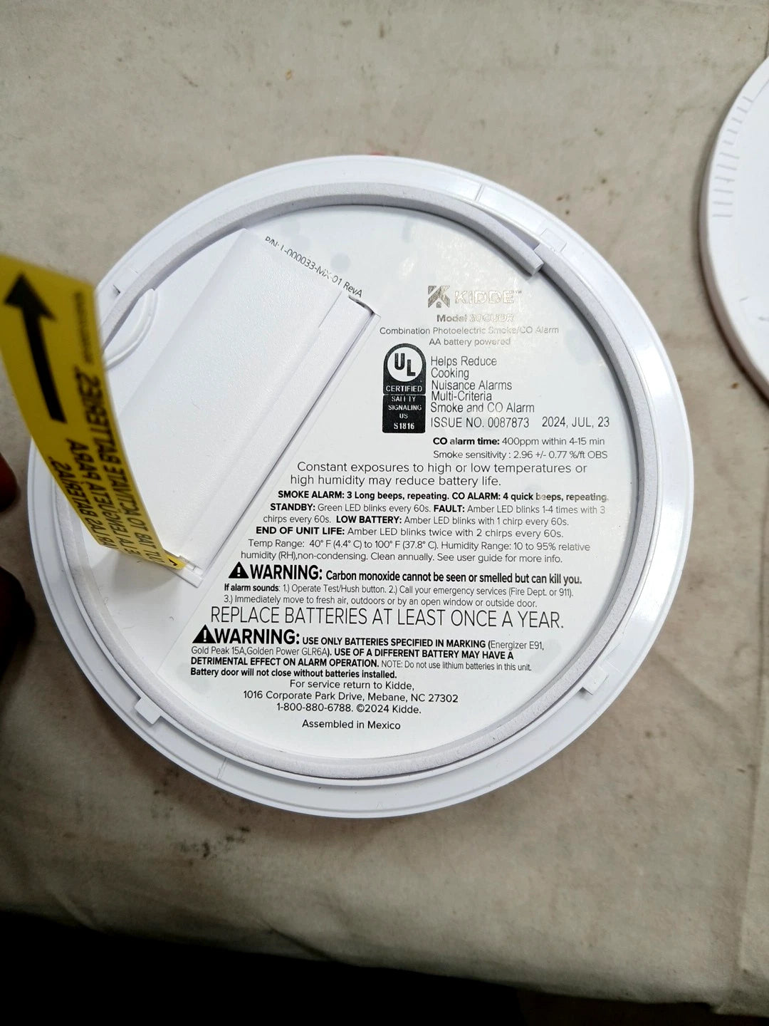 Kidde Detect 30CUDR 21032830 Combination Smoke and Carbon Monoxide Alarm White