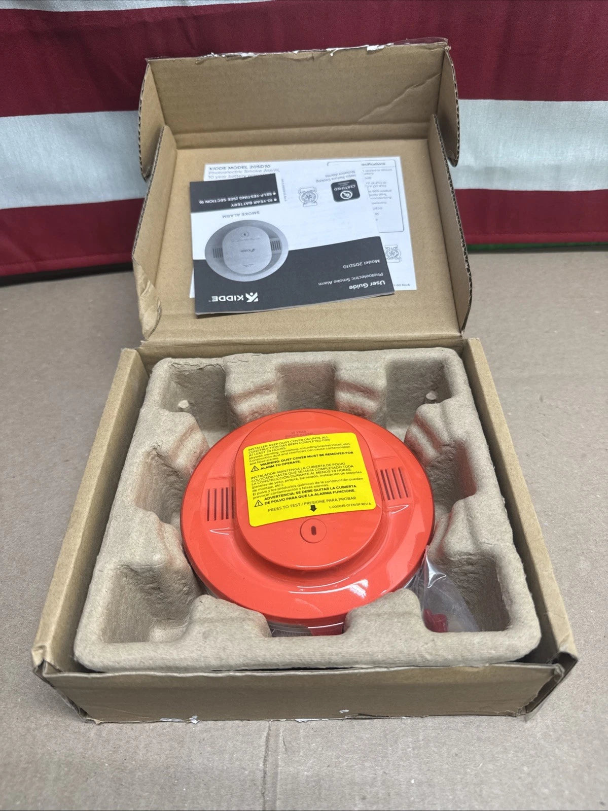 Kidde Smoke Detector 10 Year Battery Powered LED Warning Light Indicators 20SD10